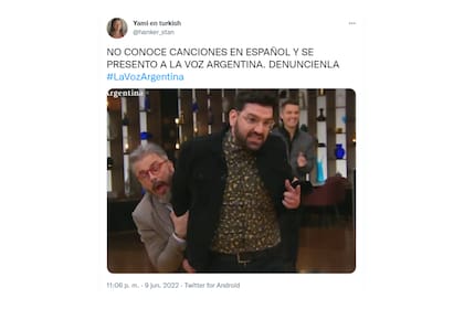 Los usuarios se indignaron con Camila, la participante de La Voz Argentina que no sabe canciones en español (Foto: Captura de Twitter)