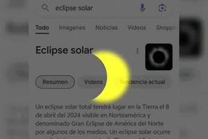 Los usuarios se maravillaron al descubrir el efecto de Google al buscar "eclipse solar"