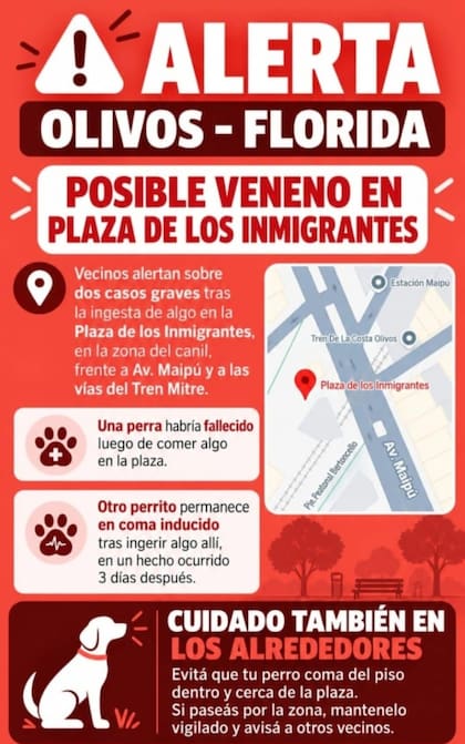 Los vecinos de Vicente López difundieron el alerta por redes