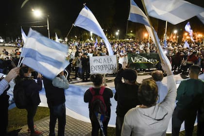 Una de las marchas la semana pasada en Avellaneda contra la expropiación