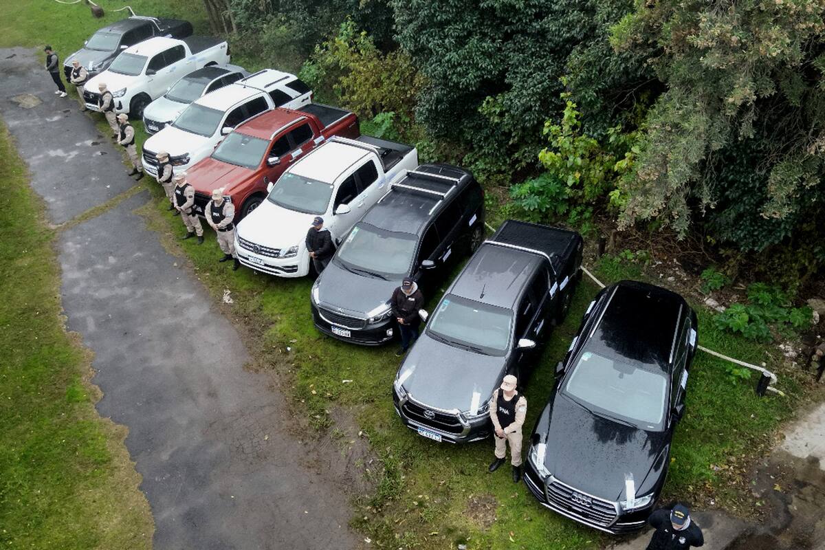 Los vehículos secuestrados