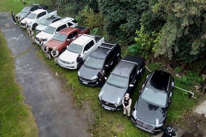 Los vehículos secuestrados