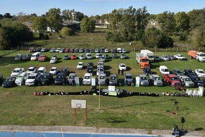 Los vehículos secuestrados a la organización criminal