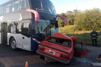 Los vehículos tras el impacto