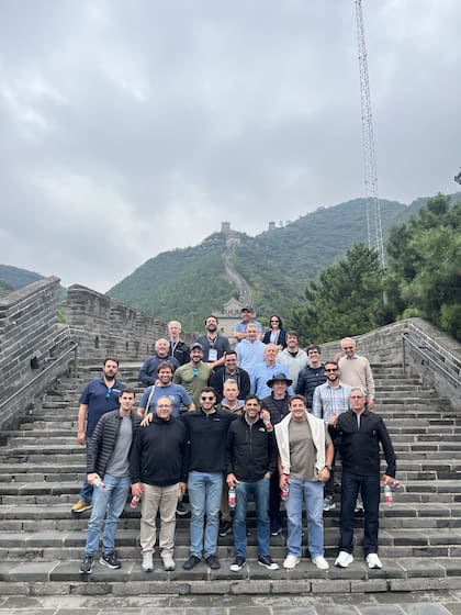 Los viajeros en la Gran Muralla China