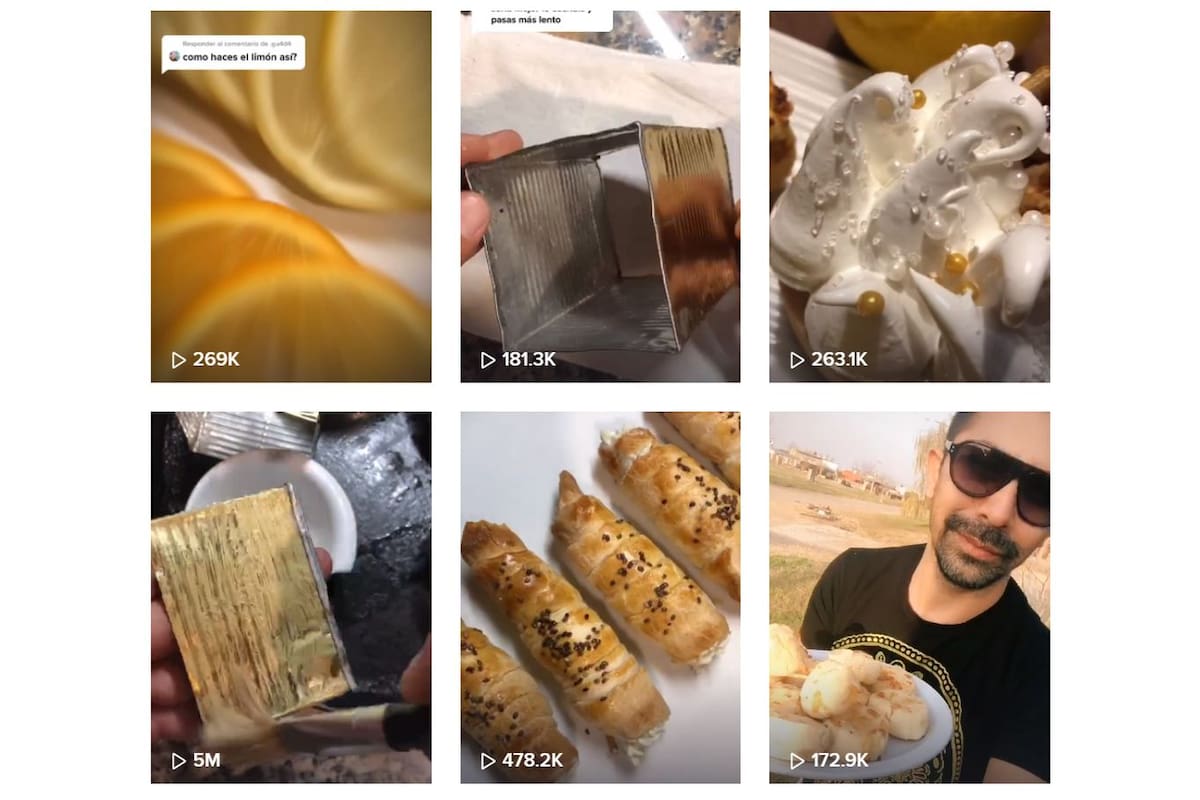 Los videos de Matías Raimundo, que combinan recetas con trucos para hacer moldes y utensilios caseros, suman casi 4 millones de "Me gusta" en Tiktok
