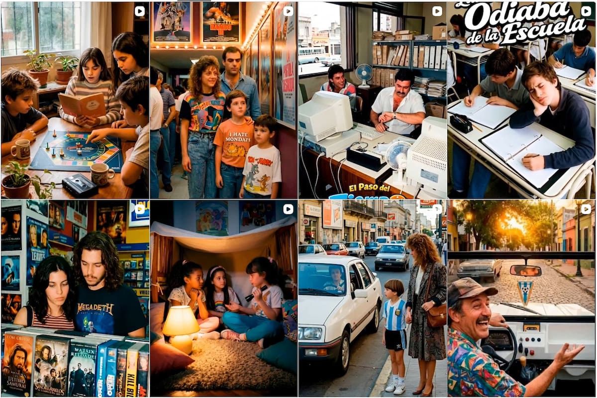 Los videos de @retro_flasheando usan IA para revisitar el pasado cercano