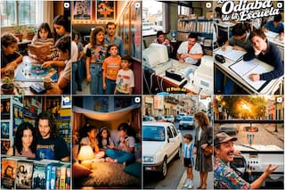 Cómo funcionan las cuentas que usan IA para recuperar el mundo de los 80 y los 90