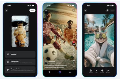 Los videos generados por inteligencia artificial que pueden verse en la app Meta AI