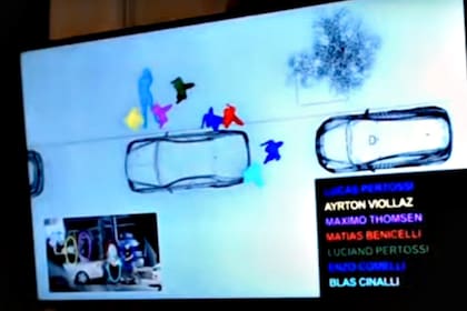 Los videos son proyectados durante el juicio