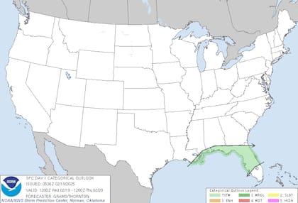 Los vientos del norte harán que la sensación térmica en Florida Central oscile entre los -2 y 5 °C durante la madrugada del viernes