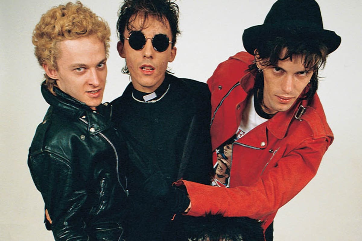 Los Violadores, a mediados de los 80: Robert Zelazek, Gustavo Stuka Fossa, Pil Trafa y, abajo, Sergio Gramática