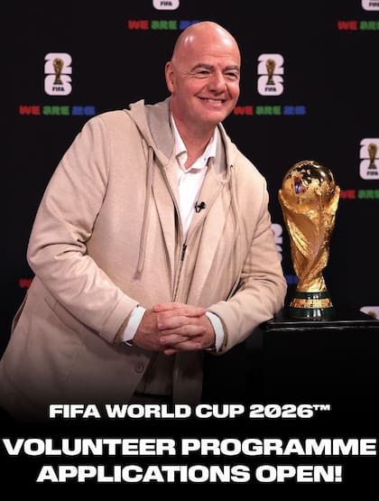 "Los voluntarios son el corazón, el alma y la sonrisa de los torneos de FIFA", expresó Gianni Infantino, presidente de FIFA (Instagram/@fifavolunteer)