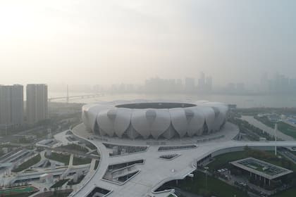 El estadio Lotus, de Foshán, estrenado en 2005.
