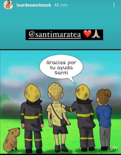 Lourdes Sánchez compartió una imagen ilustrativa del actor