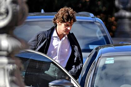 Lousteau al llegar a la Casa Rosada