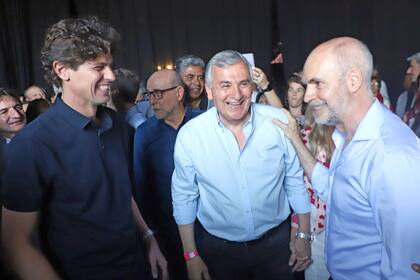 Lousteau, Morales y Larreta en el acto en homenaje a Alfonsín