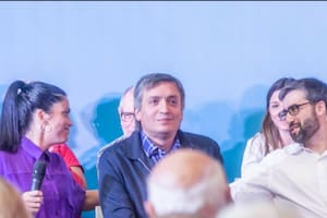 Luana Volnovich, Máximo Kirchner y Martín Rodríguez