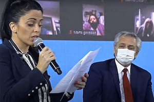 Luana Volnovich y el presidente Alberto Fernández