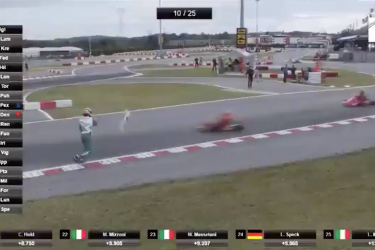 Luca Corbieri arrojó un alerón a su rival en plena carrera