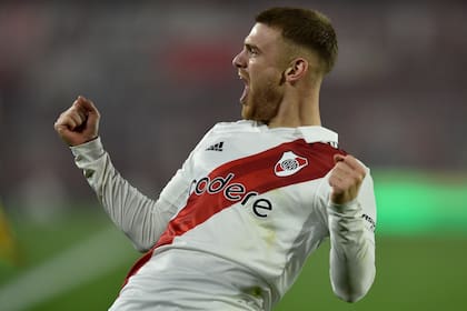 Lucas Beltrán; por ahora, delantero de River Plate
