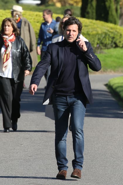 Lucas Bocchino estuvo con su mujer, Andrea Frigerio.