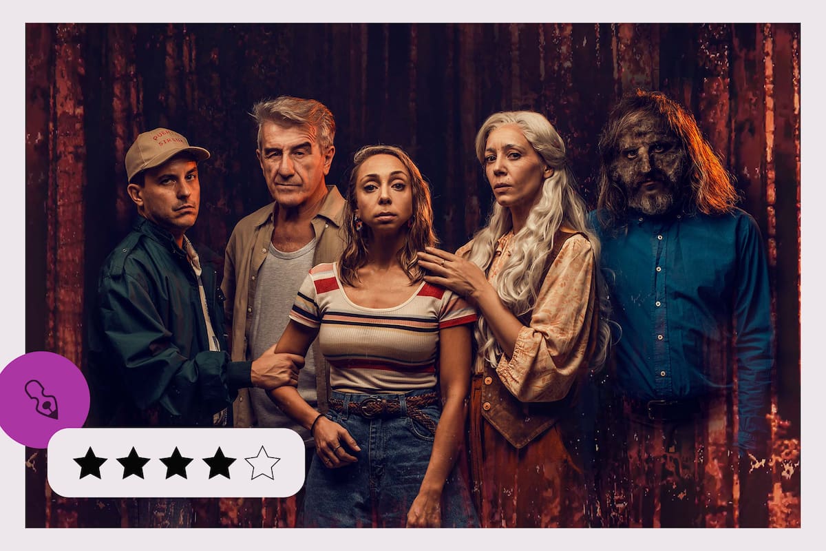 Lucas Crespi, Gabo Correa, Laura Cymer, Paula Carruega y Juan Risso, en Volcán de brujas