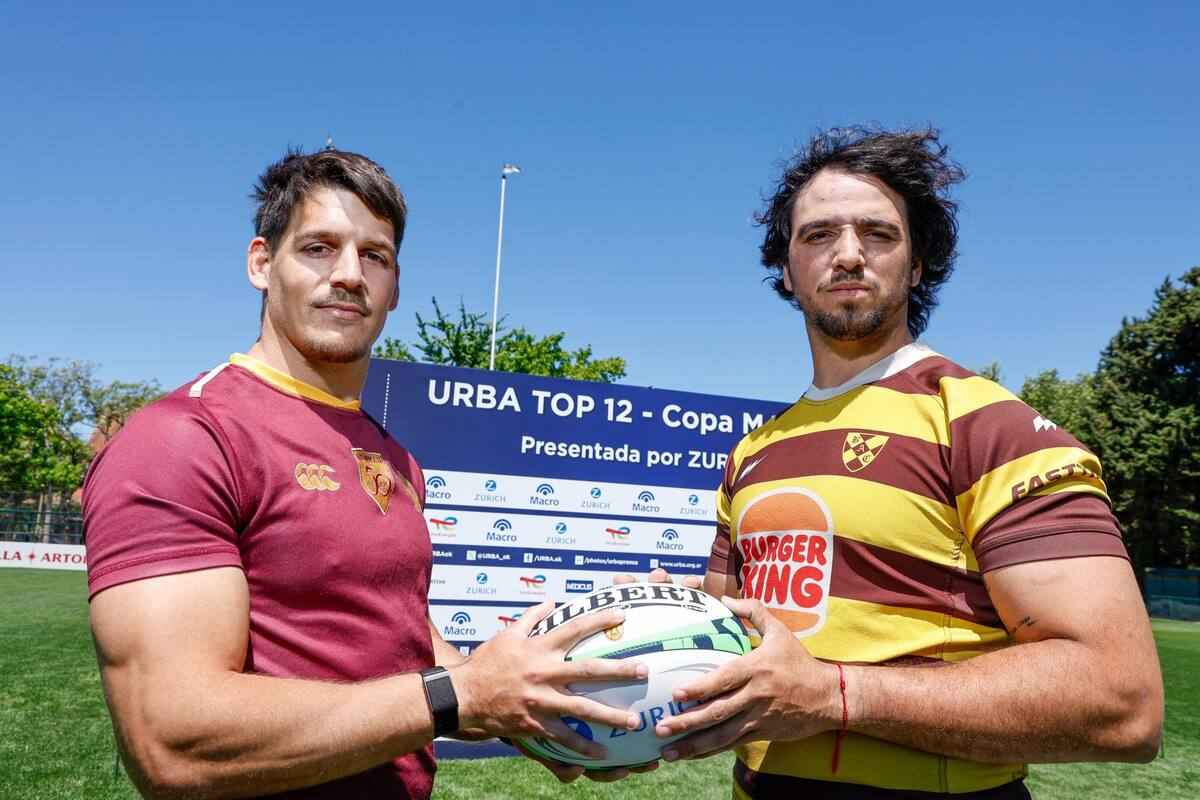 Lucas Marguery y Julián Rebussone, referentes de Newman y Belgrano, en la cancha de CASI, donde este viernes a la noche se celebrará la primera semifinal del Top 12 de URBA.