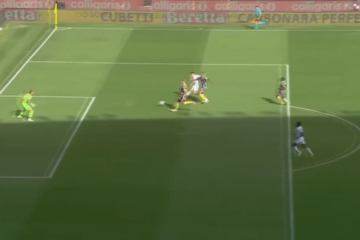 Lucas Martínez Quarta marca el 1-0 de Fiorentina ante Udinese, por la Serie A