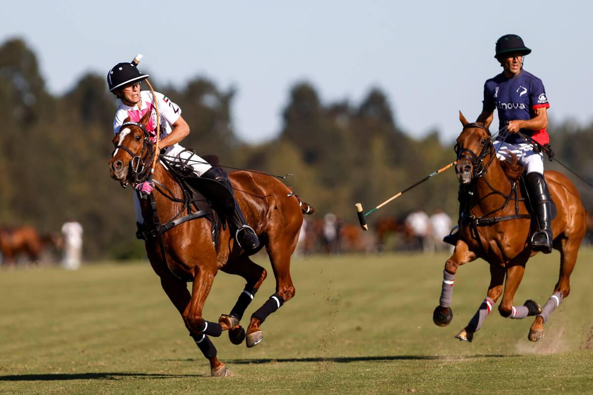 Lucas Monteverde pega de cogote delante de Hilario Ulloa; buen desempeño del chico 19 años para UAE, nítido ganador sobre La Irenita-La Hache en la segunda semifinal del Abierto de Hurlingham.