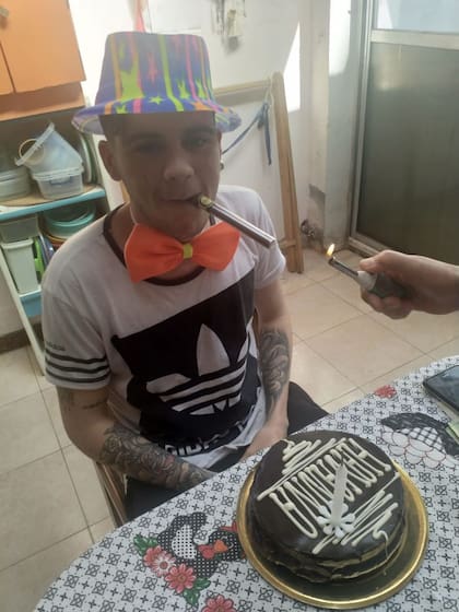 Lucas Peralta Luna, en un cumpleaños familiar