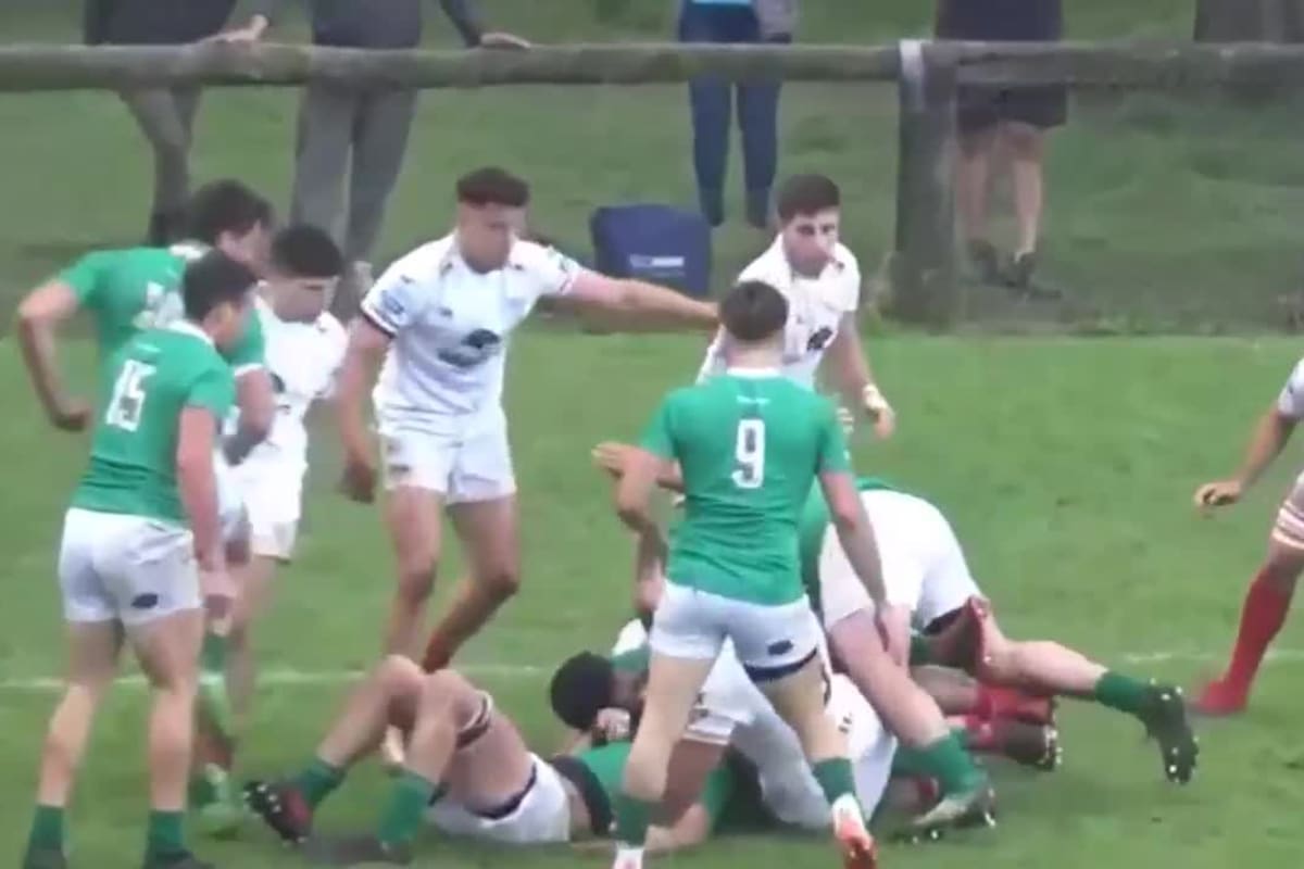 Lucas Pierazzoli sufrió un golpe en una desafortunada jugada en el partido Hurling-Sitas