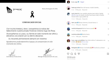 Lucas Sugo reposteó la comunicación de su manager