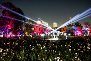Luces, mapping y animaciones en "Secret Garden", que este año se hace en el Rosedal