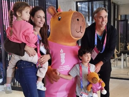 Luciana Aymar disfruta de los Juegos Suramericanos junto a su familia