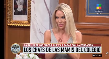 Luciana le contó al equipo el caos que generó en el chat de mamis