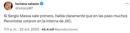 Luciana Salazar compartió una reflexión