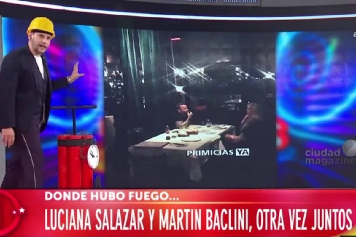 Luciana Salazar y Martín Baclini fueron pareja años atrás, ahora se reunieron y recordaron viejos tiempos.