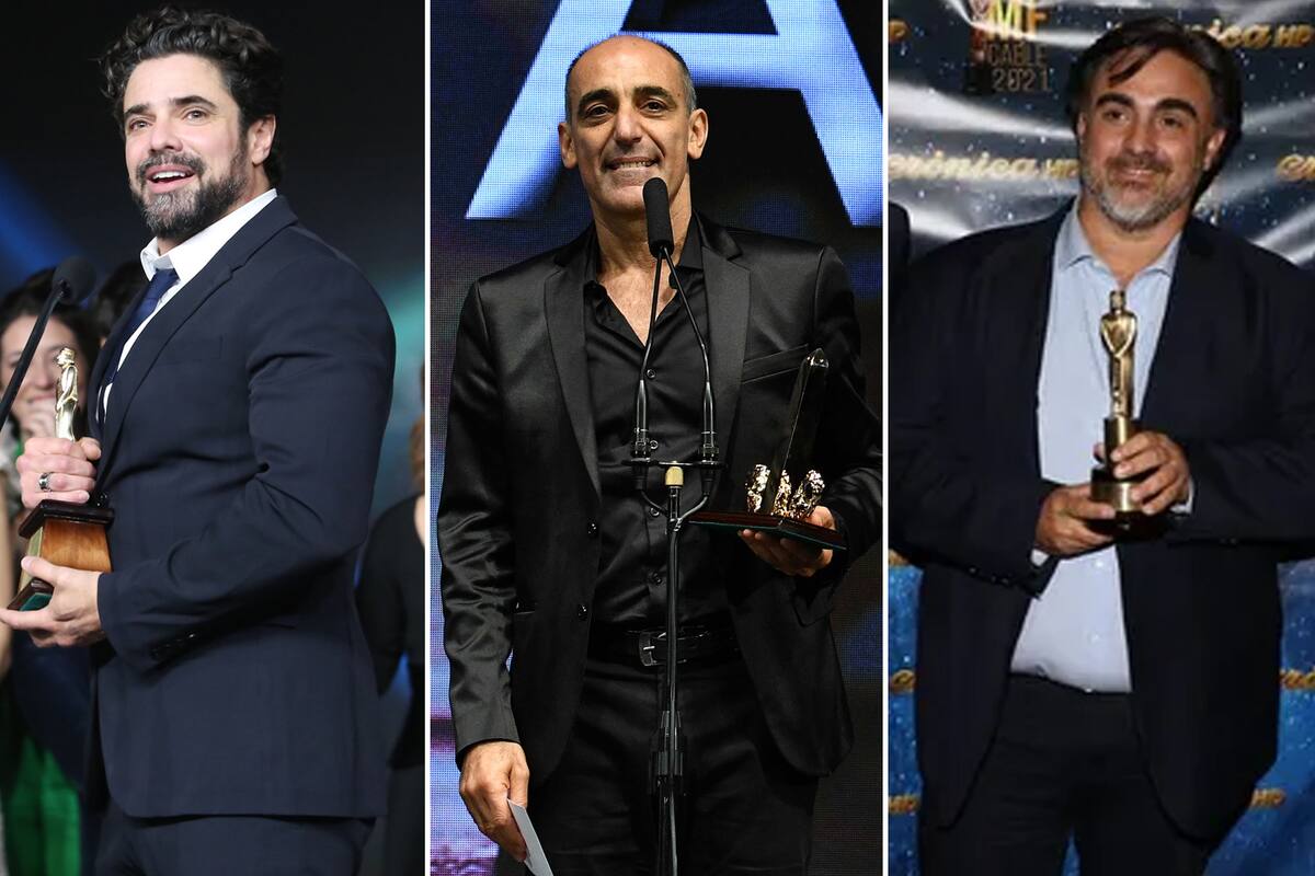 Luciano Castro de Cien días para enamorarse, ganador del Martín Fierro de Oro en 2019; Mauricio Dayub, ACE de Oro en 2019 y el Servicio Informativo de Crónica TV Oro en los Martín Fierro de Cable 2021