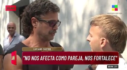 Luciano Castro fue contundente y dejó el móvil cuando le preguntaron por Griselda Siciliani