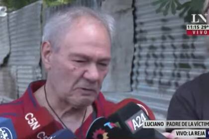 Luciano, el padre del joven al que mataron para robarle la moto
