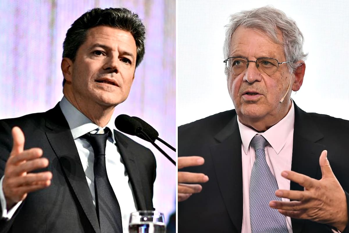 Luciano Laspina y Gabriel Rubinstein compartieron escenario hoy en la Universidad Di Tella