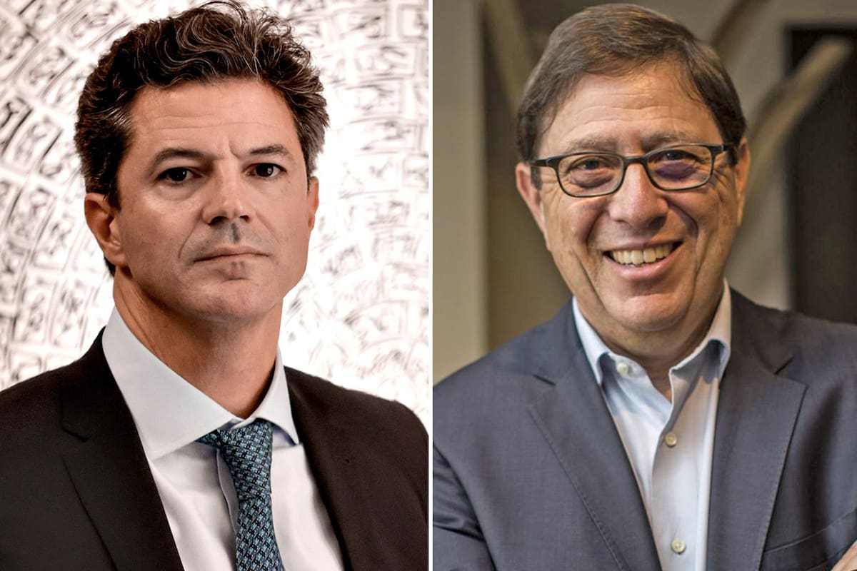 Luciano Laspina y Miguel Kiguel en el 28º Simposio Internacional de Economía, organizado por Amigos de la Universidad de Tel Aviv en Argentina