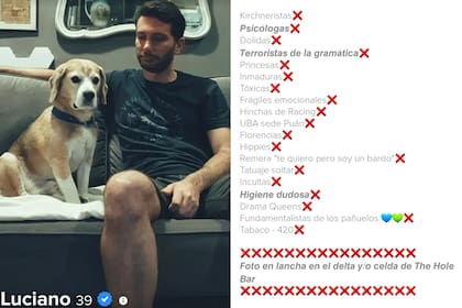 Luciano, un hombre de 39 años, se hizo famoso por su perfil en Tinder porque no escatimó en las condiciones que debía cumplir su pareja ideal en la lista de requisitos que enumeró para obtener un “Match”