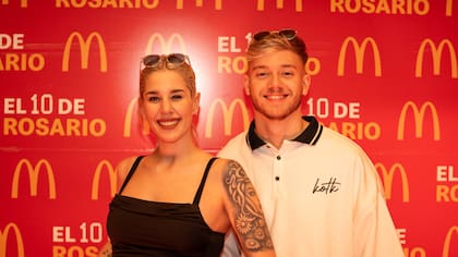 Lucila Villar "La Tora" y Nacho Castañares en la inauguración del Mc Donald's de Rosario.