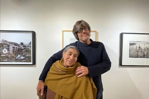 Lucio Boschi en el décimo aniversario del Museo en los cerros (MEC), en Huichaira. Lo fundó para devolverle a la Quebrada todo lo que esta tierra le dio en imágenes y sus trabajos fotográficos contribuyeron a que la región fuera declarada Patrimonio de la Humanidad.