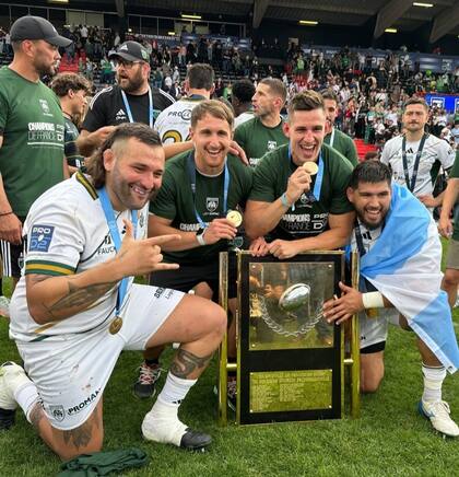 Lucio Sordoni, Segundo Tuculet, Tomás Lezana y Facundo Pomponio ascendieron al Top 14 Foto: IG @seguntuculet