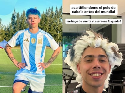 Luck Ra se volvió a teñir el pelo de azul para el Mundial 2026