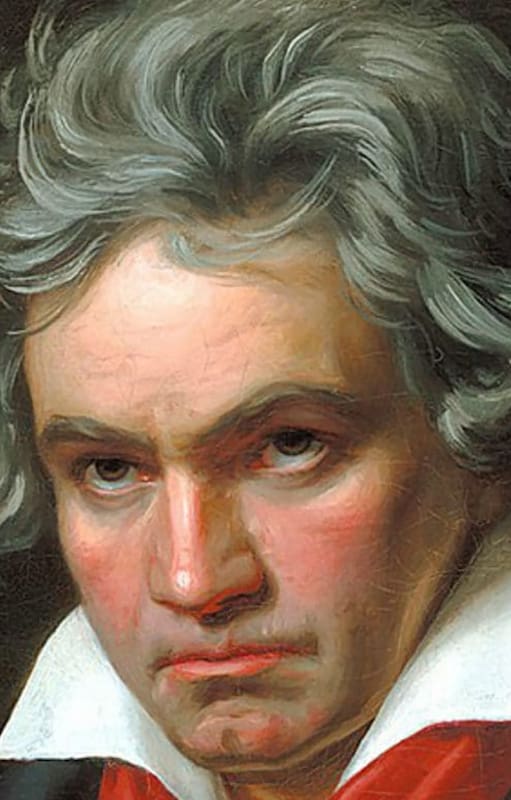 Se cumplen 200 años del estreno de la Sinfonía N° 9 de Ludwig van Beethoven (parte del retrato de Joseph Karl Stieler, 1820)
