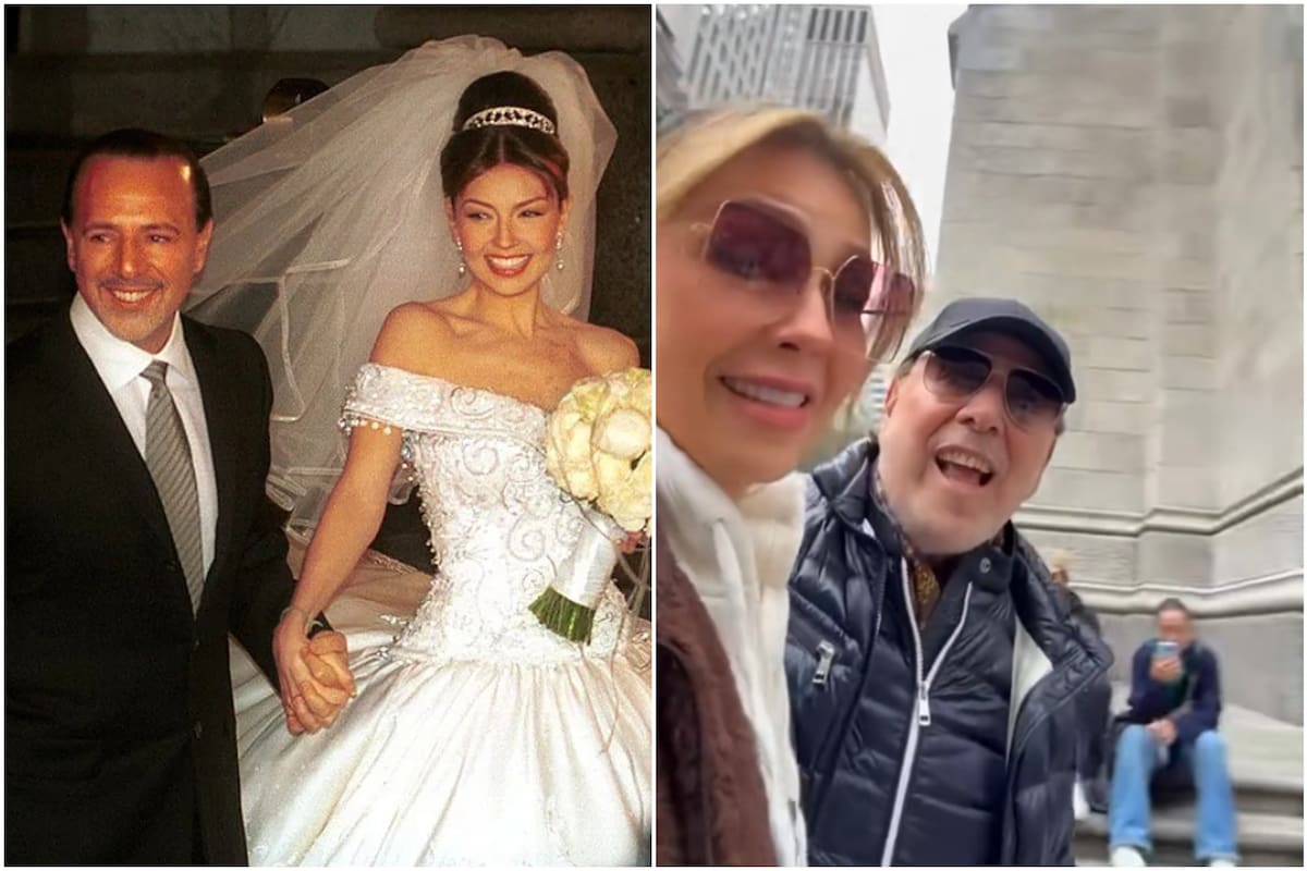 Luego de 25 años, la cantante y el empresario volvieron a visitar la Catedral de San Patricio de Nueva York donde se casaron